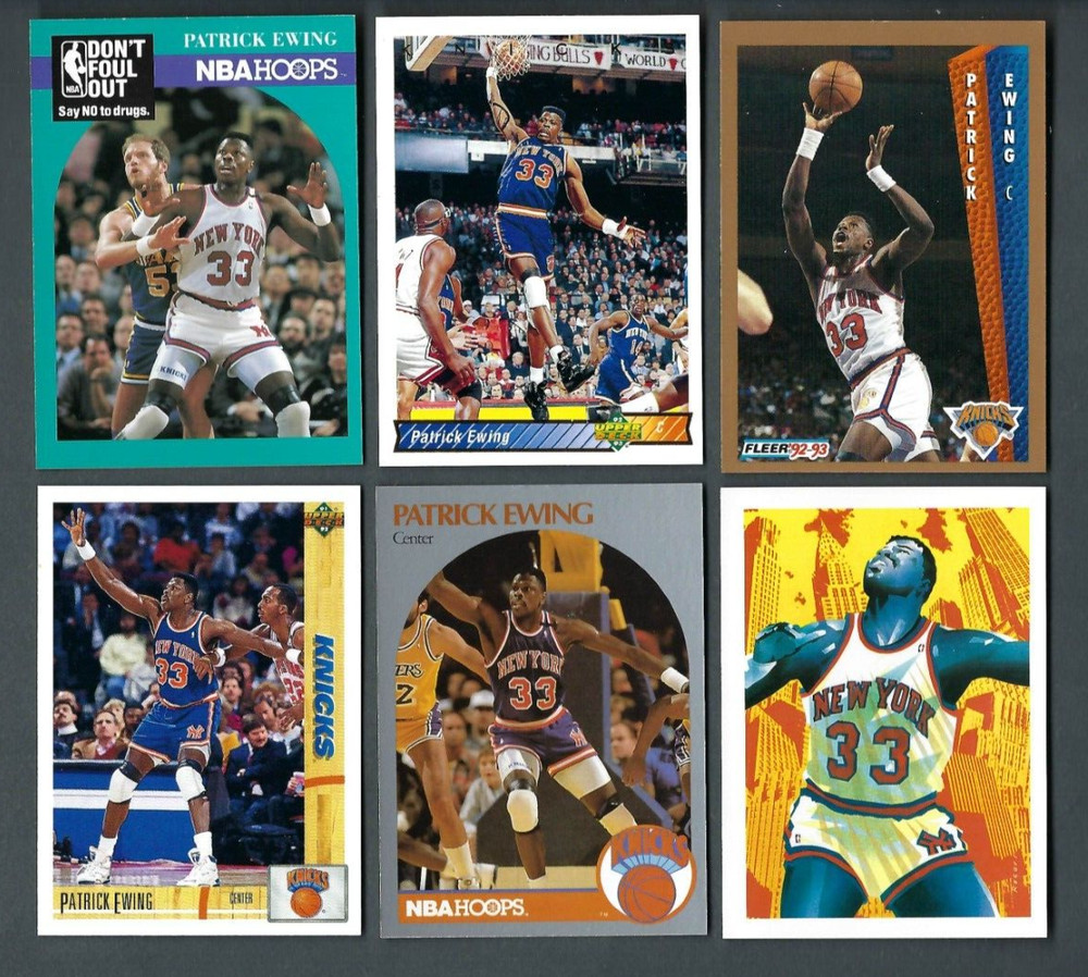 Patrick Ewing Lot 🏀6 Early-'90s Basketball Cards New York Knicks