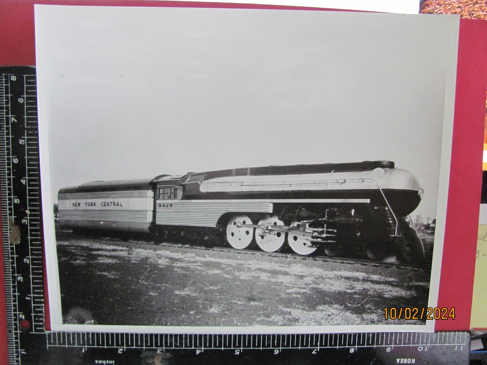 New York Central Railroad Streamlined Locomotive #5429 Builder's Photo