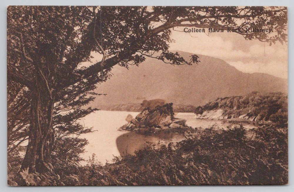 Colleen Bawn Rock Killarney Ireland Vintage Postcard Anthony Publisher
