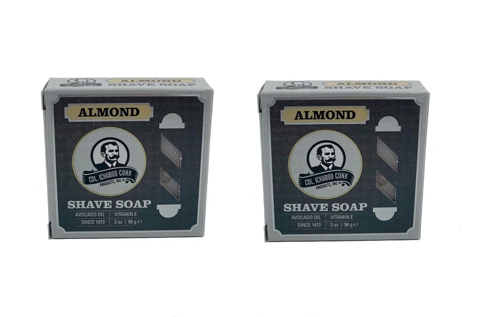 Col. Conk Almond Glycerine Shave Soap 2 oz (Pack of 2)