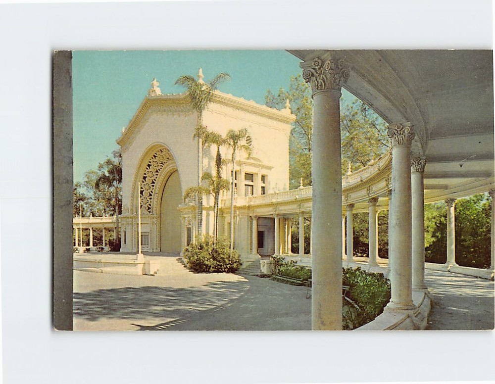 Postcard Spreckels Organ Balboa Park San Diego California USA