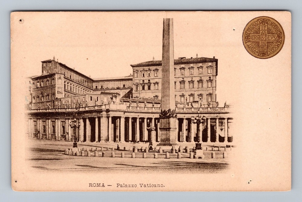 Italy- Rome Vatican City Palace Souvenir Postal Old Card View Vintage Postcard