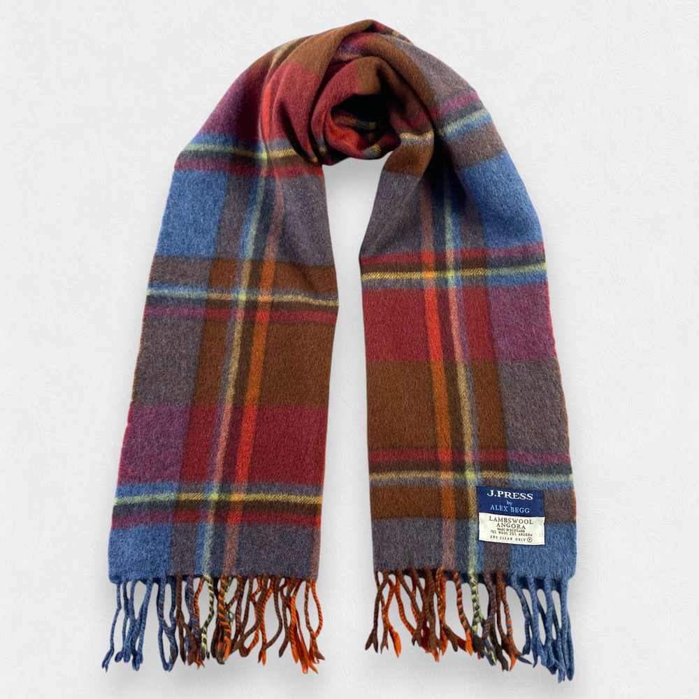 J. Press Scarf Muffler Winter Neck Scarf Wool Scarves