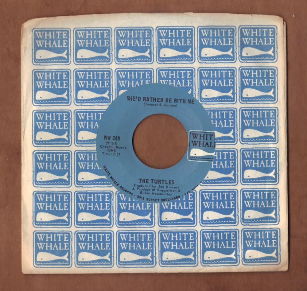 THE TURTLES - She'd Rather Be With Me - WHITE WHALE 60s rock 45 - NICE