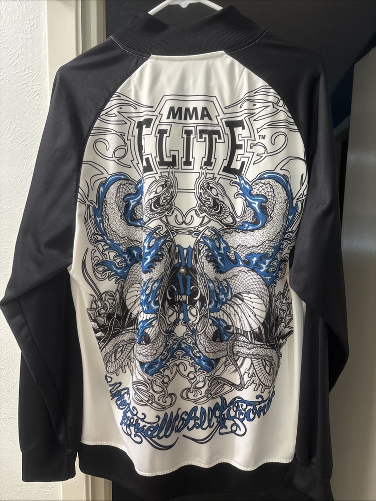 Mma Elite Black and White With Snakes On Back Size Medium