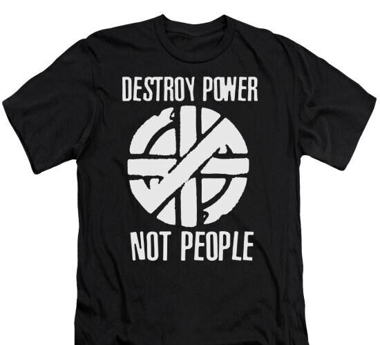 Crass Destroy Power Not People T-Shirt, Music Indie Rock Punk  Gothic Unisex tee