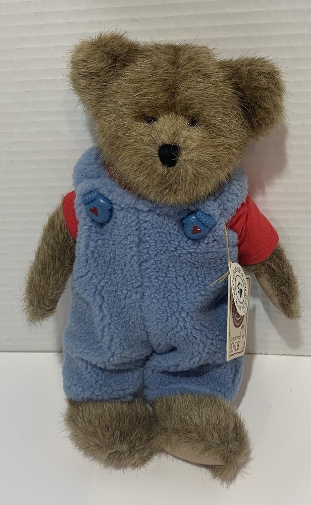 Boyd's Bear T.J.'s Best Dressed Collection Blue Overalls Mitten buttons w/tags