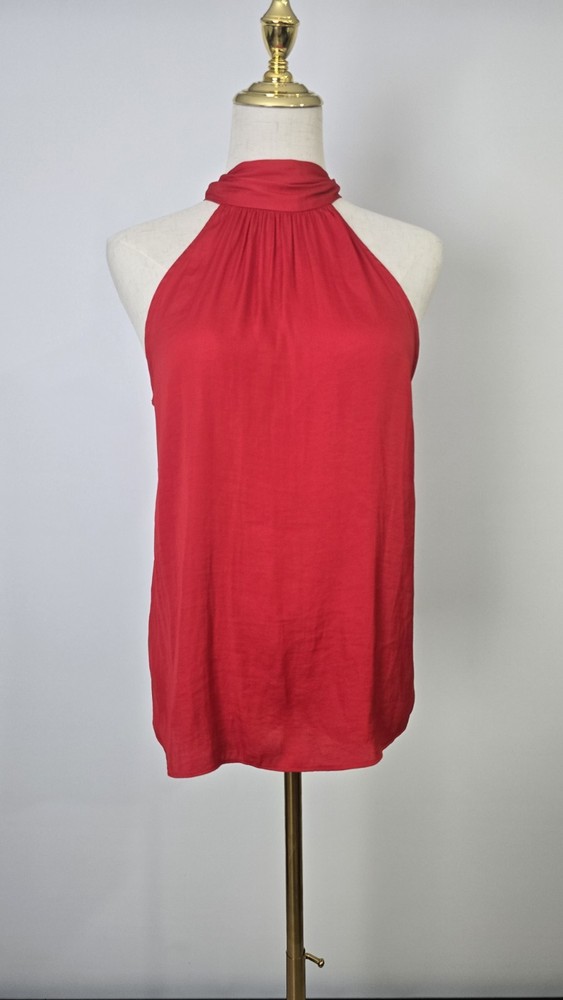 Naked Zebra Top Red Halter Tank Size Small