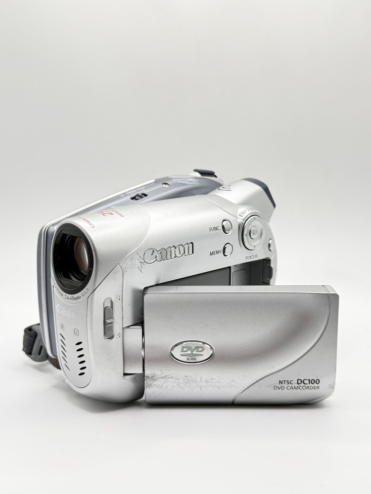 Canon DC100 Handheld DVD-RW Camcorder Silver — TESTED AND WORKING ✅✅