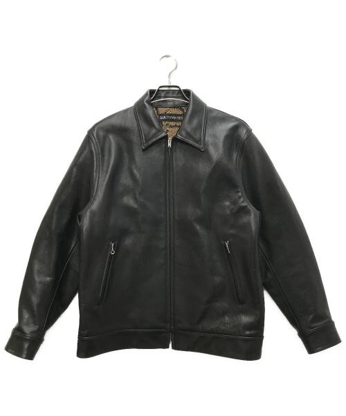 Men's Single Rider Black Leather Biker Jacket