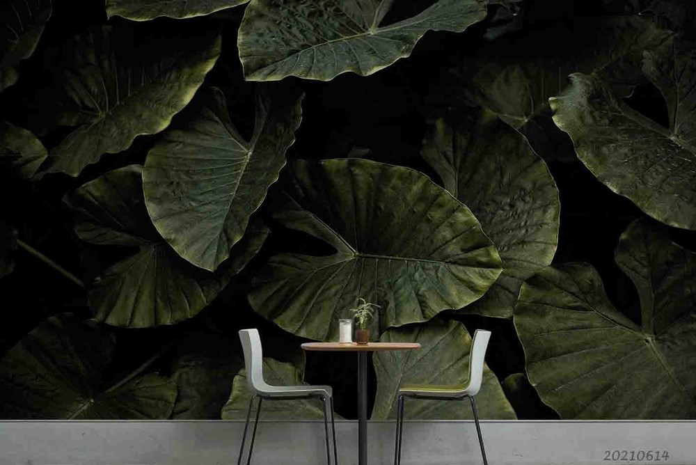 3D Plant Leaves Close-up Wall Murals Wallpaper Murals Wall Sticker