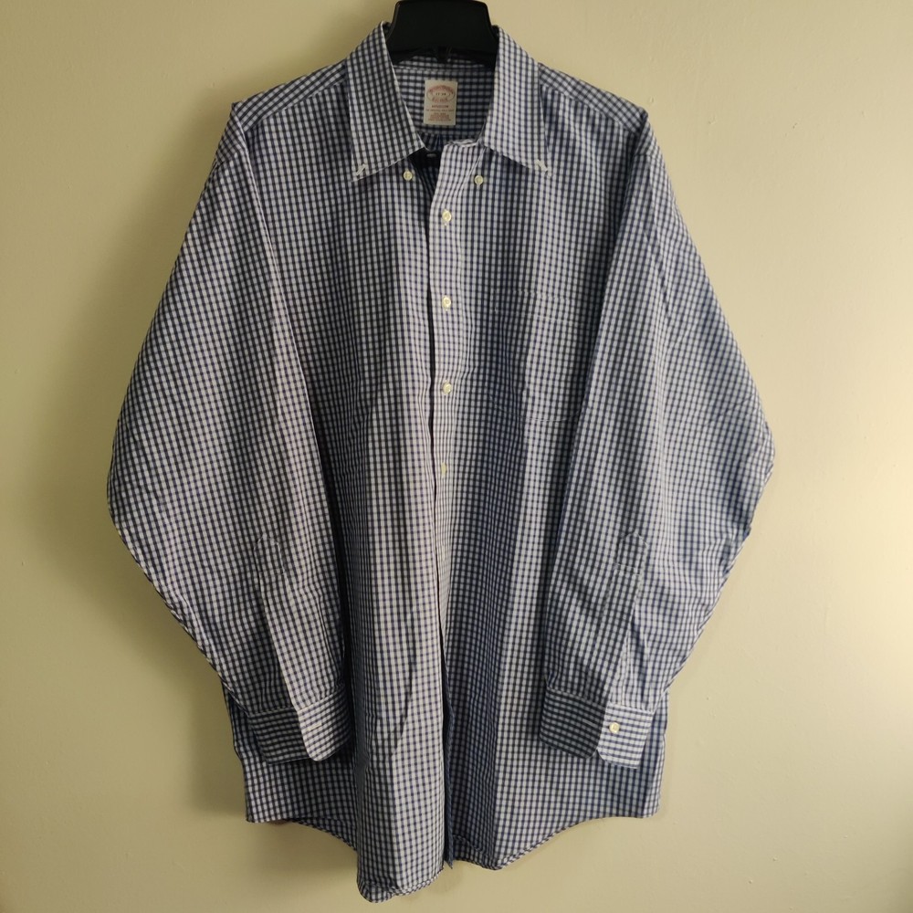 Brooks Brothers Madison Shirt Mens Size XL 17 - 34 Supima Cotton Button Down