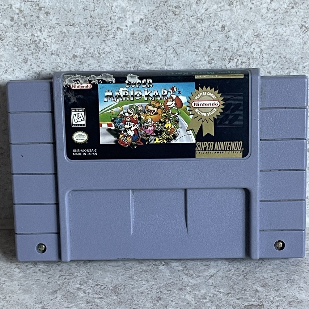 Super Mario Kart (Super Nintendo SNES, 1992) - Authentic Cart Only