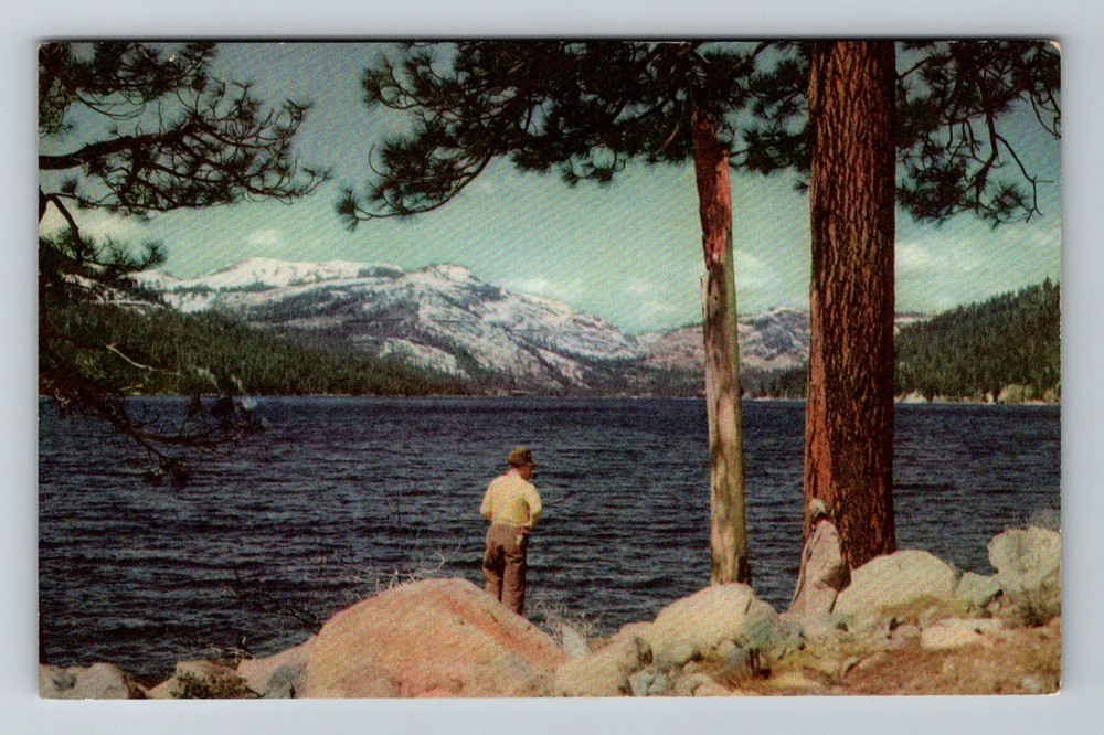 Truckee, CA-California, Donner Lake Sierra Nevada Mountains Vintage Postcard