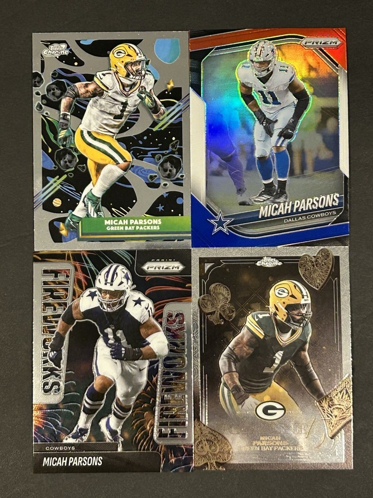 2025 Topps🪐Cosmic Chrome-Panini Micah Parsons  Cowboys/Packers 4 Card Lot