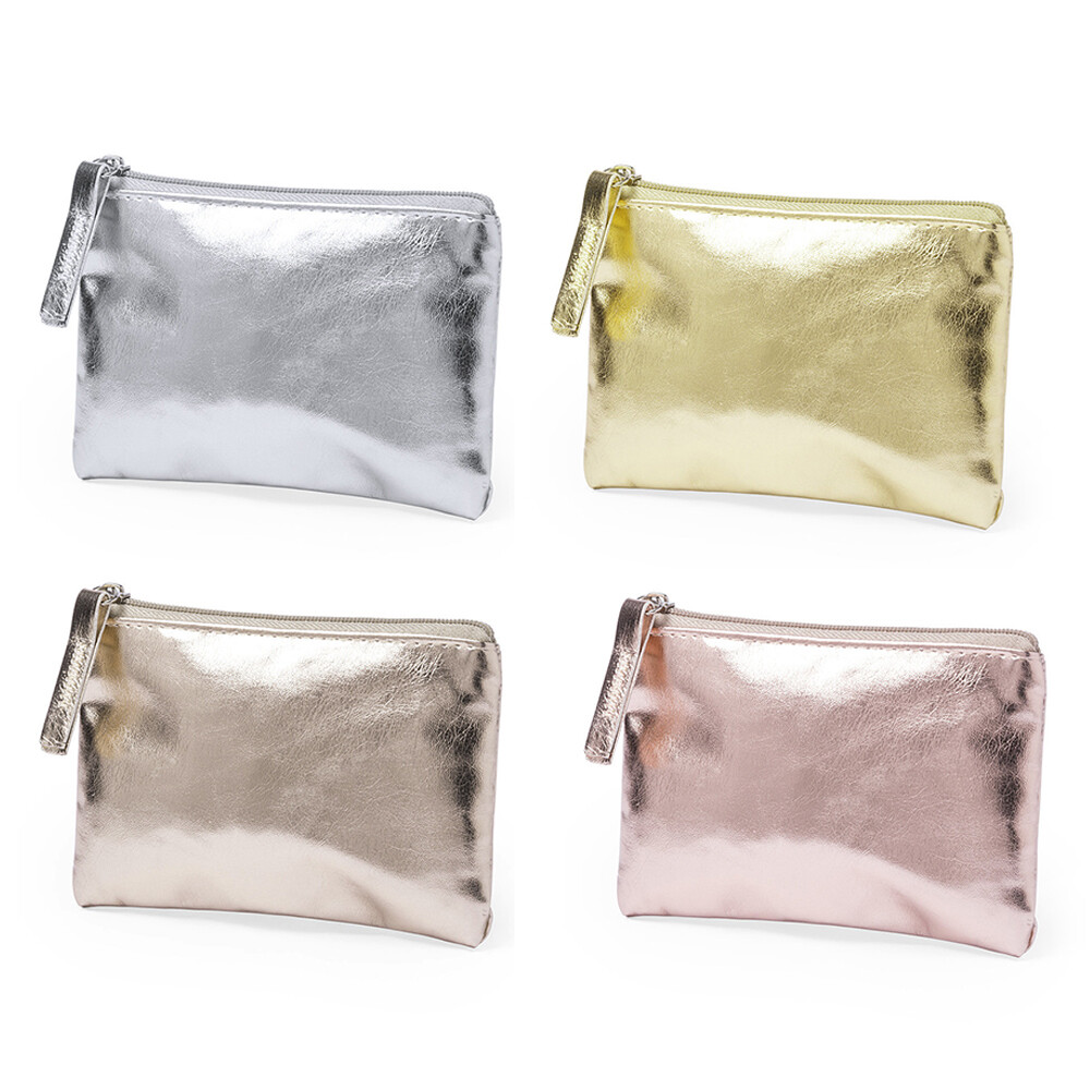 Compact Waterproof Zippered Coin Purse for Women - Portable Key Storage Bag  