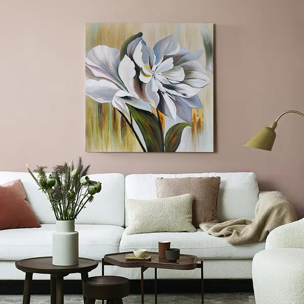 Flower Decorative Canvas Painting 100% Hand Painted Oil Painting Handmade