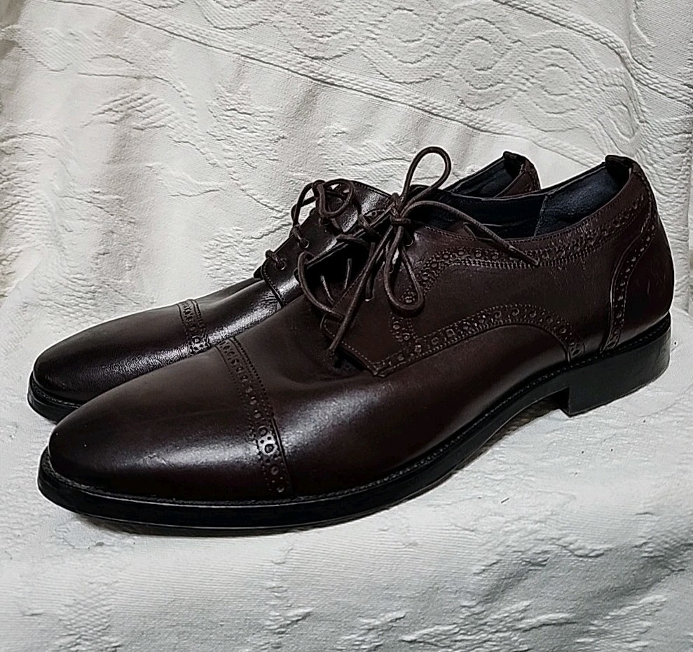 Men's Cole Haan Grand 360 Brown Leather Cap Toe Oxford Shoes Size 13M