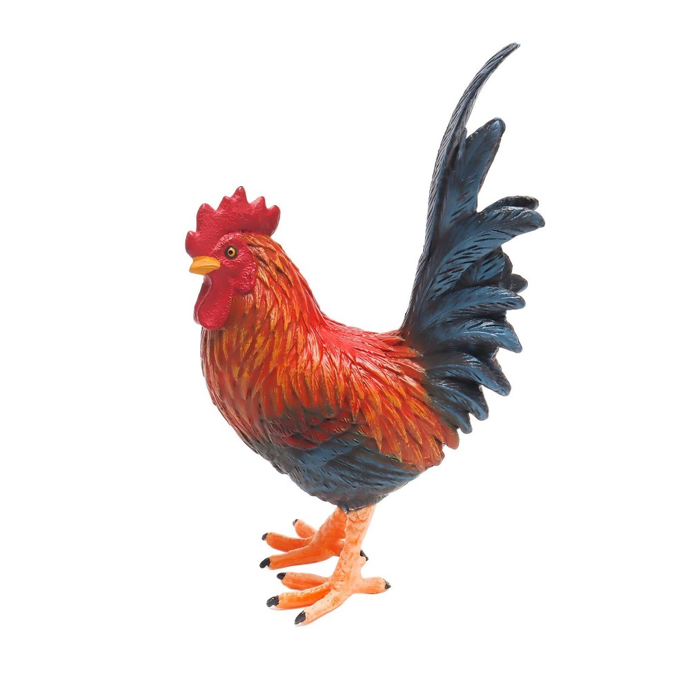 Rooster Figurine Resin Rooster Figure Realistic Farm Animal Simulation Rooste...