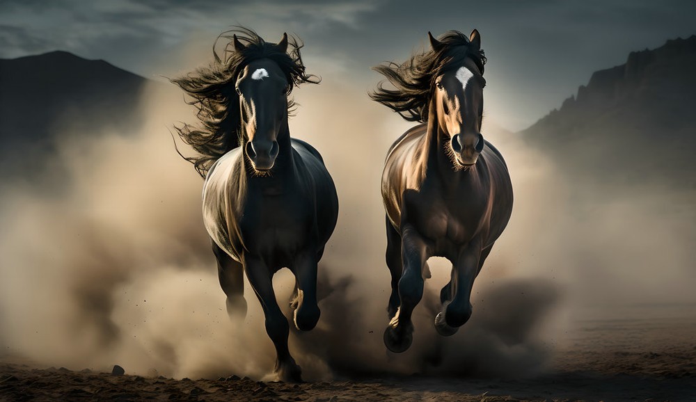 Animal Horse Galloping Canvas Art -Home Decor Wall Art Print Poster Painting 185