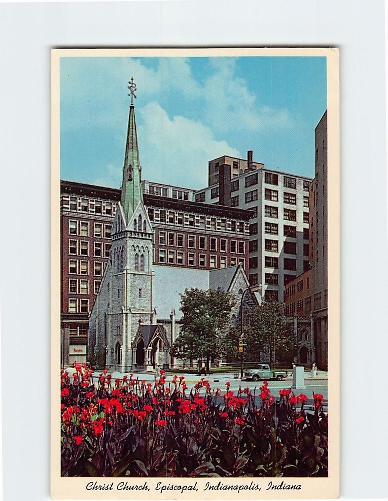 Postcard Christ Church Episcopal Indianapolis Indiana USA