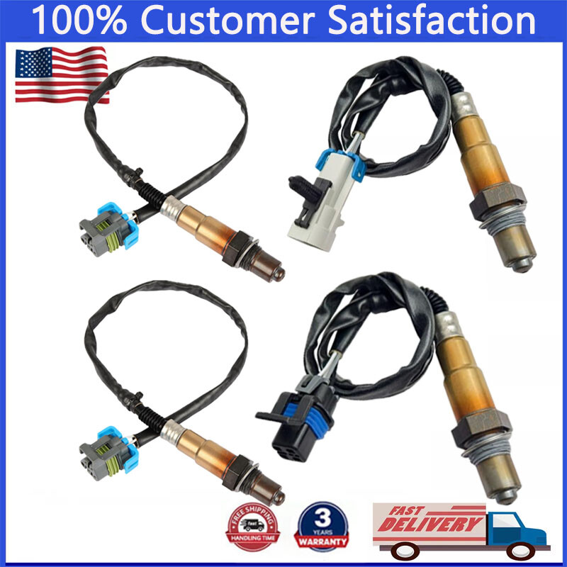 4X Oxygen Sensor Up+Down For 2010 2011-2015 Chevrolet Camaro 3.6L V6 Auto trans