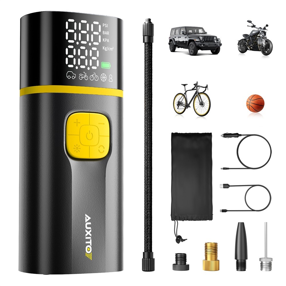 7800mAh AUXITO A502 Portable Tire Inflator Air Compressor for Car Tires