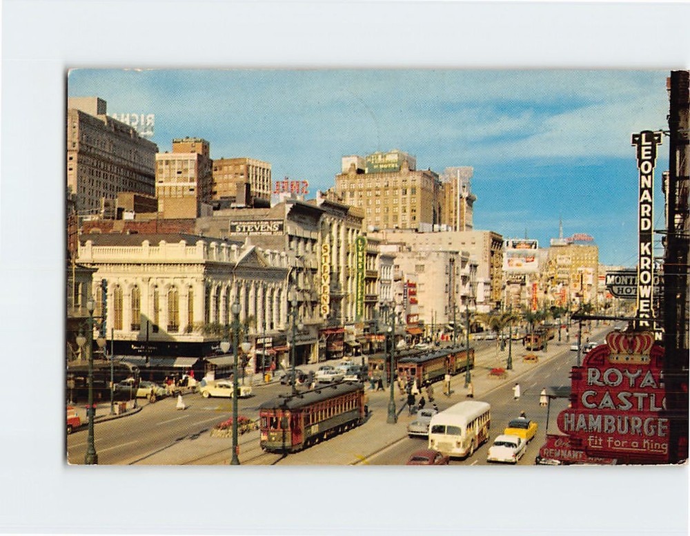 Postcard Canal Street New Orleans Louisiana USA