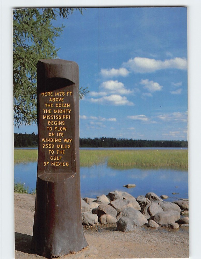 Postcard Headwaters of the Mississippi River in Itasca State Park Minnesota USA