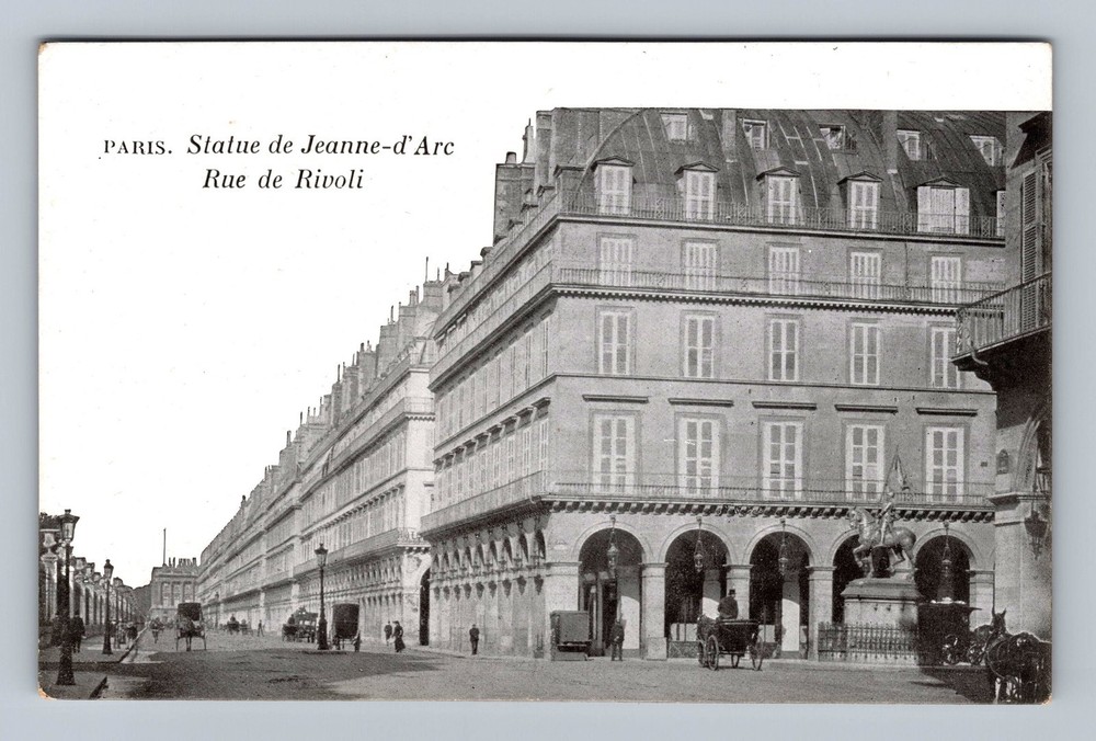 France- Paris Statue of Joan of Arc Rue de Rivoli Souvenir Post Vintage Postcard