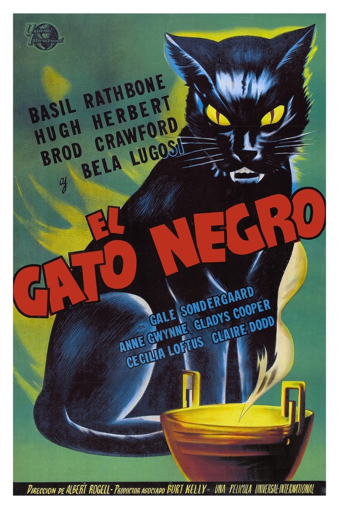 4061.El Gato Negro, bela lugosi, universal movie.POSTER.Home School art decor