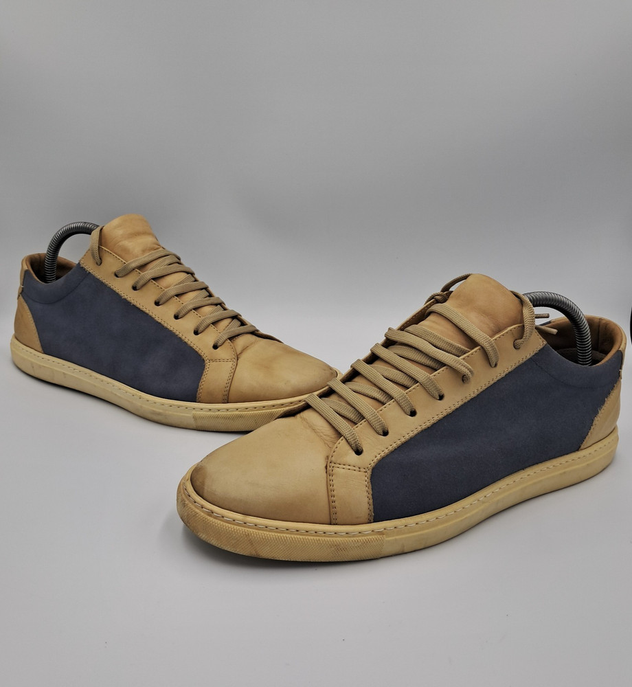 Size 7 - Boggi Milano Panelled Trainers Lace Up Sneakers Casual Designer Shoes