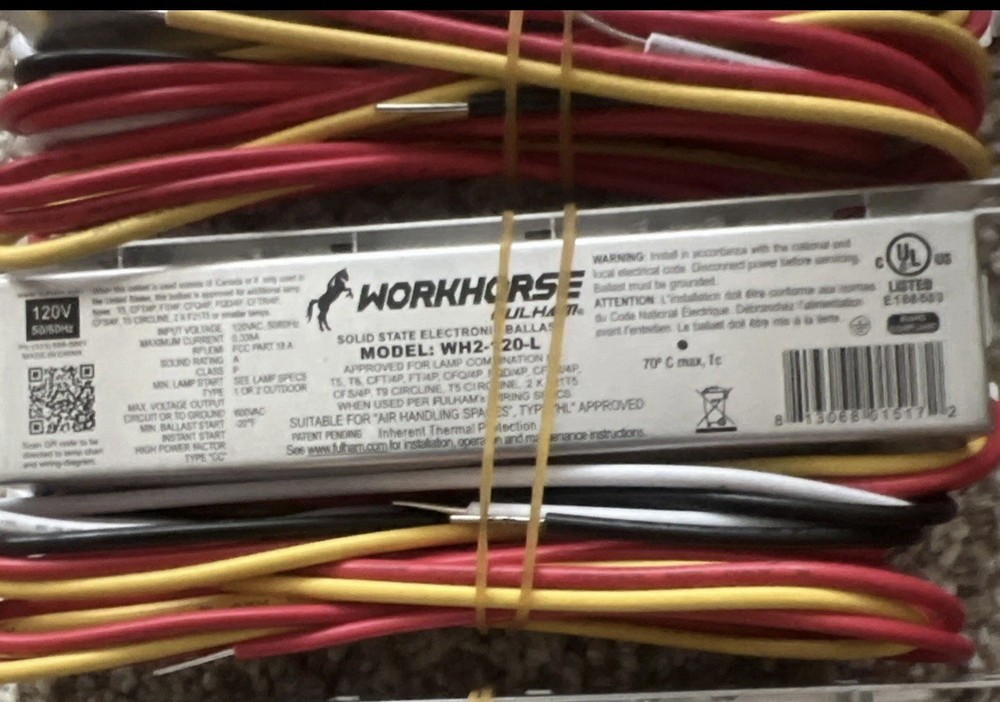Fulham Workhorse Solid State Electronic Ballast WH2-120-L 120V