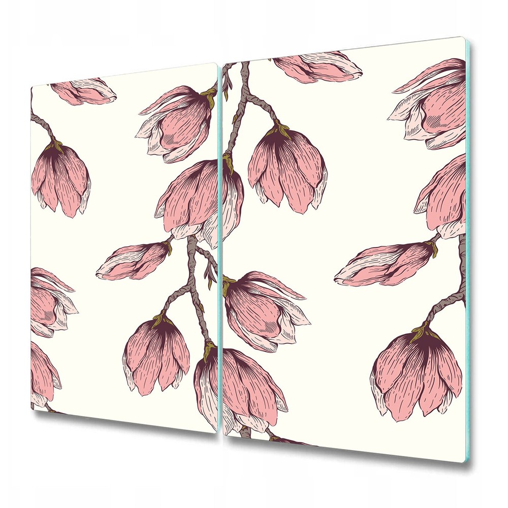 Glass Chopping Board Utensil Board Flowering climber Watercolour Floral 2x30x52