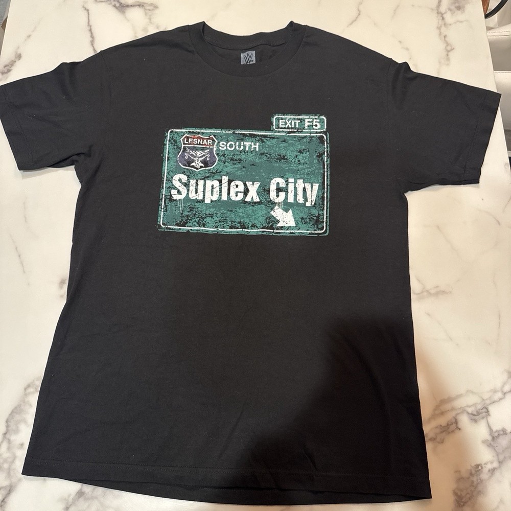 WWE Brock Lesnar Suplex City T Shirt AuthenticGraphic Wrestling Tee Size L