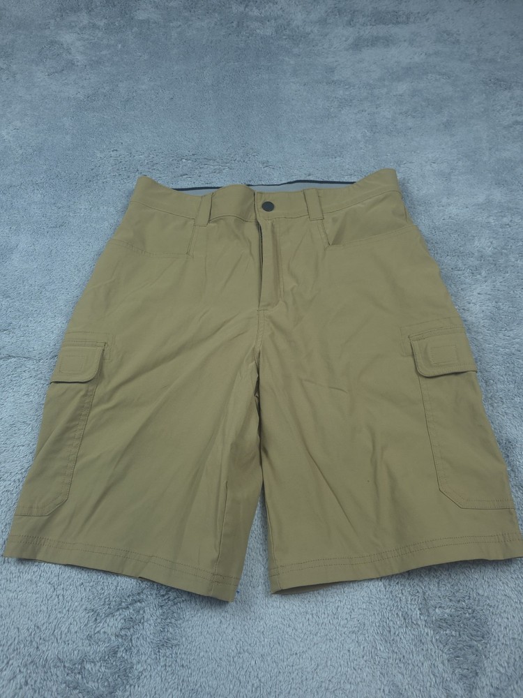 Orvis Cargo Shorts Mens 32 Khaki Tan Outdoor Hiking Pockets Performance Casual