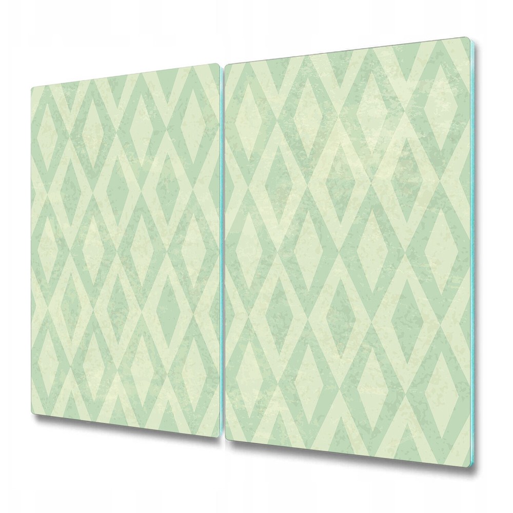 Glass Kitchen Chopping Board Worktop Saver Grunge rhombus green photo 2x30x52