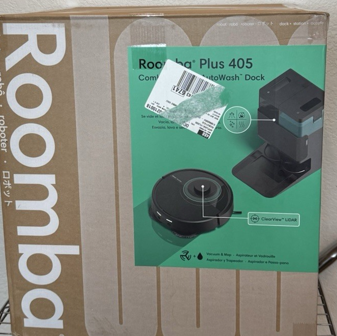 iRobot Roomba Plus 405 Combo Robot Vacuum & Mop w/ AutoWash Dock – Excellent