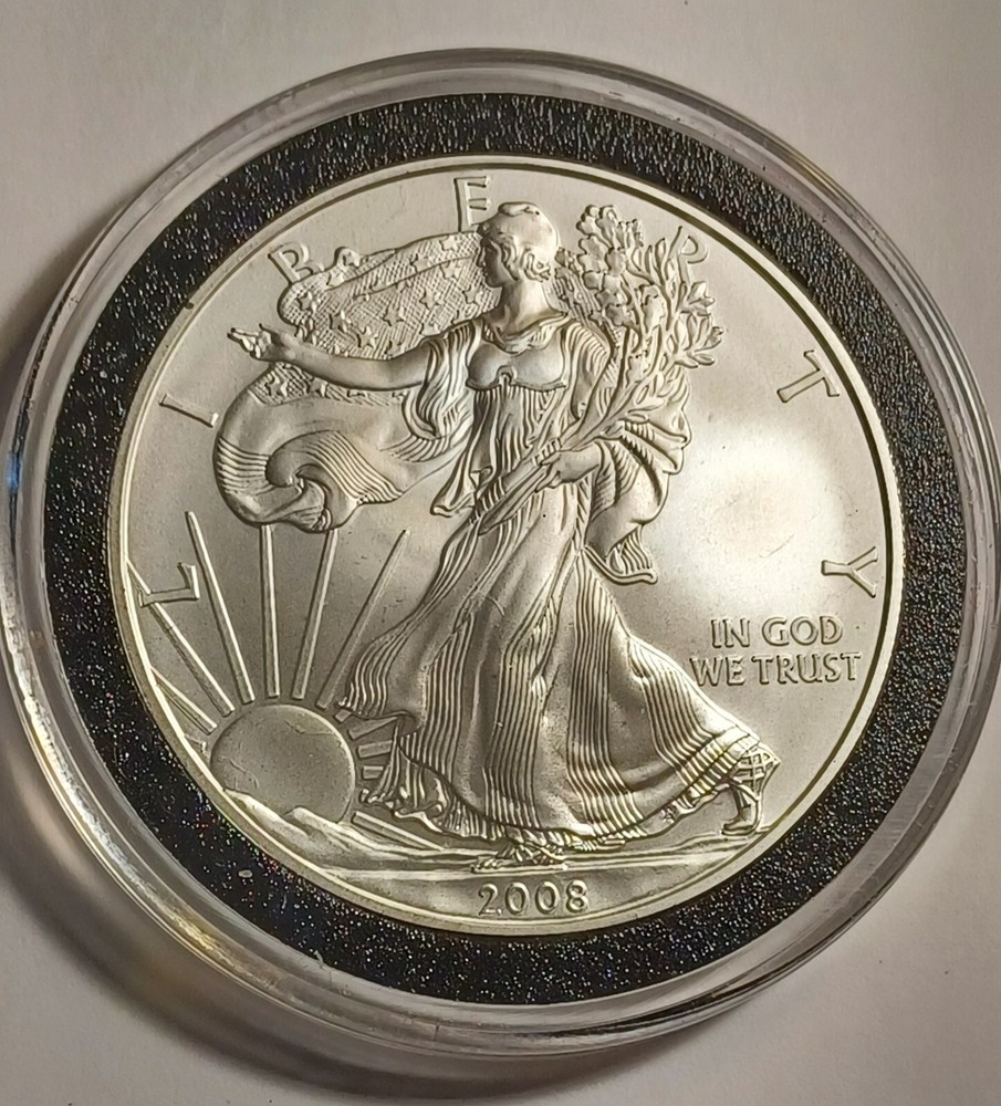 U.S. 2008 W Silver American Eagle (SAE) Burnished MS/GEMBU Reverse of 2008