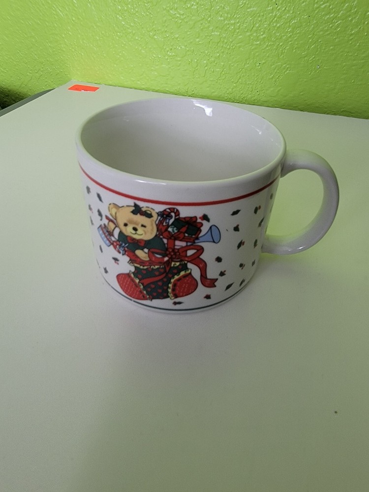 Teddy Bear Stocking Christmas Holiday Coffee Mug Tea Cup Tabletops Unlimited