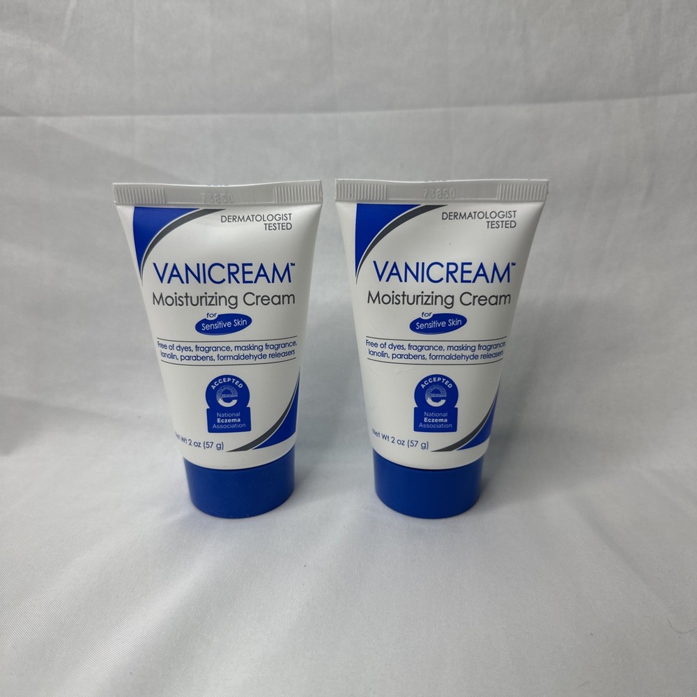 2 Pack Vanicream For Sensitive Skin Moisturizing Cream, 2 oz
