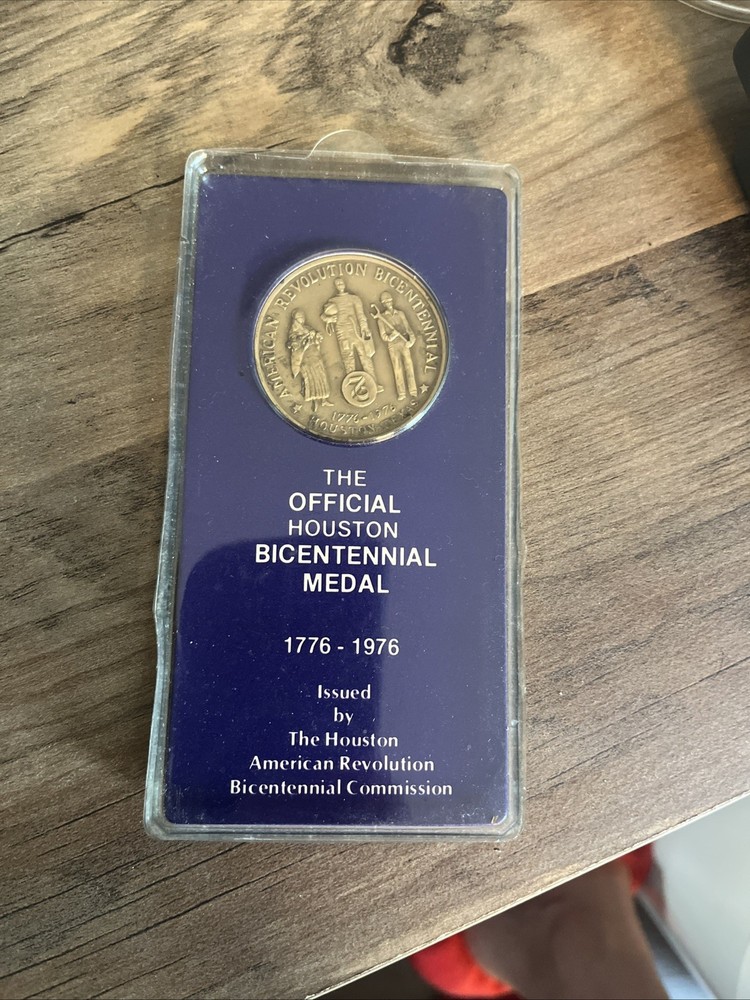 The Official Houston Bicentennial Medal Antique Bronze Medal