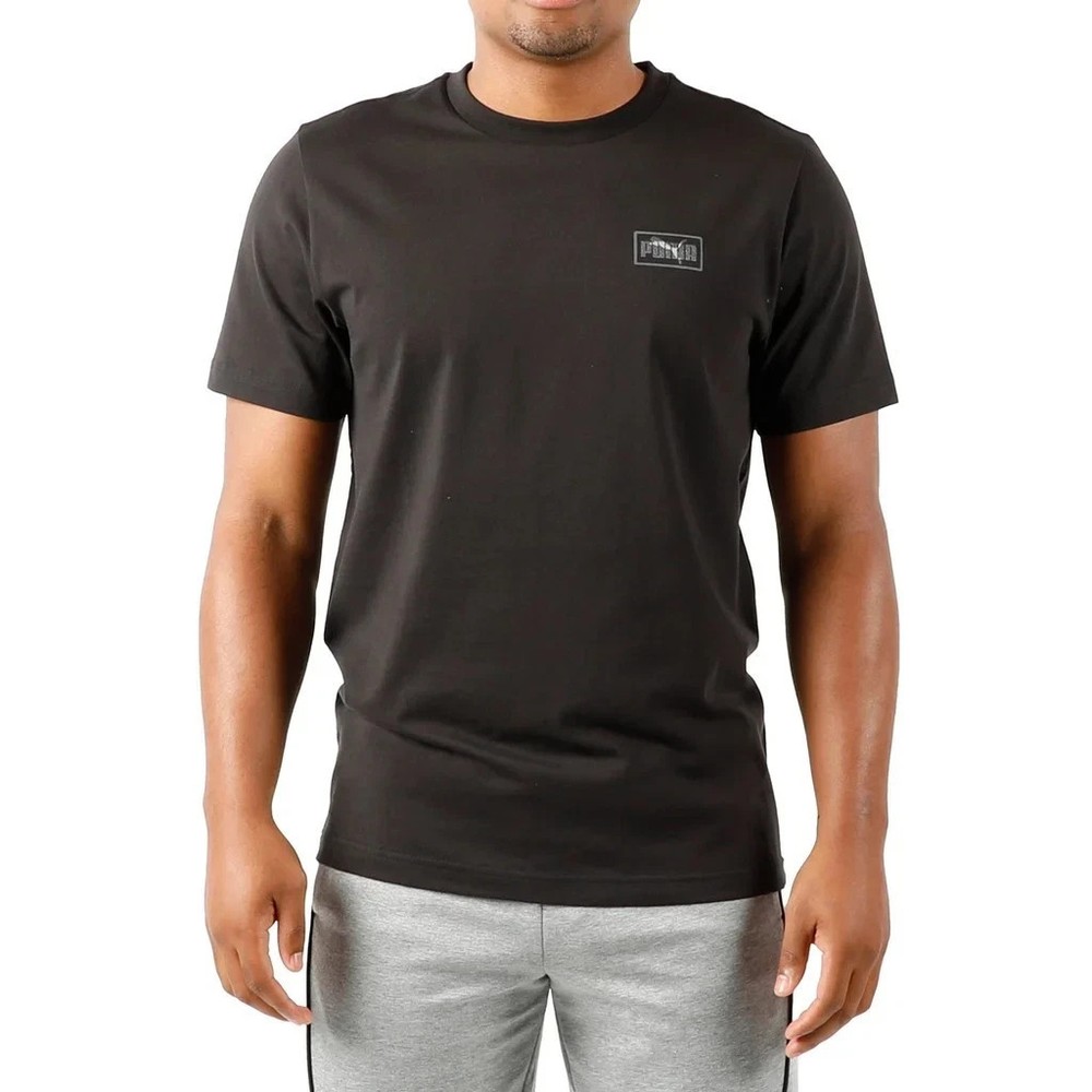 PUMA Men's Size XL Black Short Sleeve Logo Tee T-Shirt NWT