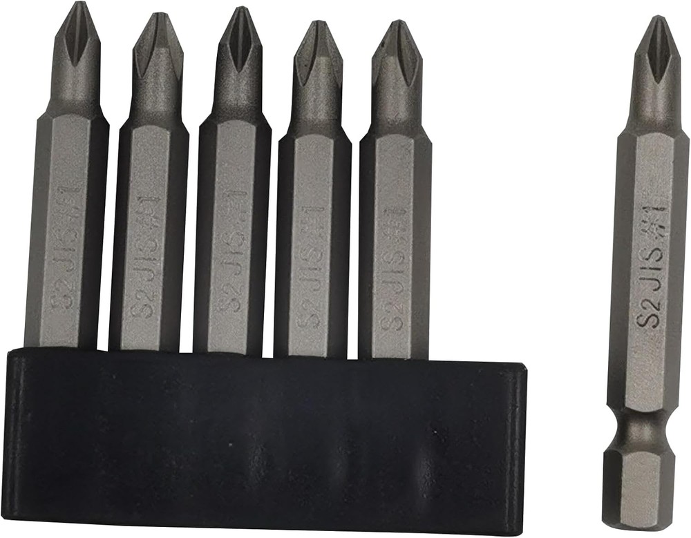 6Pcs 50mm JIS Screwdriver Bit Set with Magnetic Tip,1/4 Hex Shank, S2 Alloy Stee