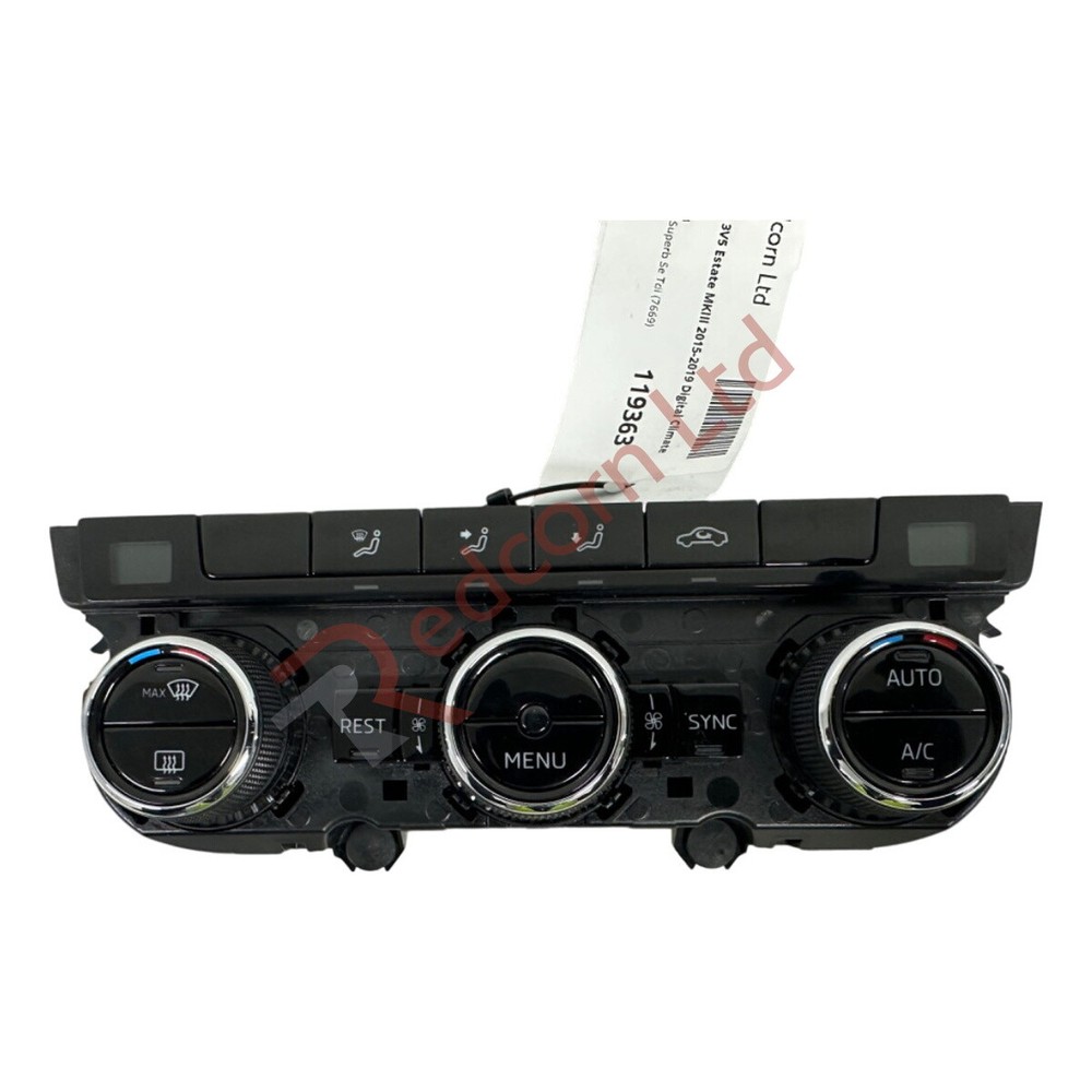 SKODA Superb 3V5 Estate MKIII 2015-2019 Digital Climate Control Panel Original