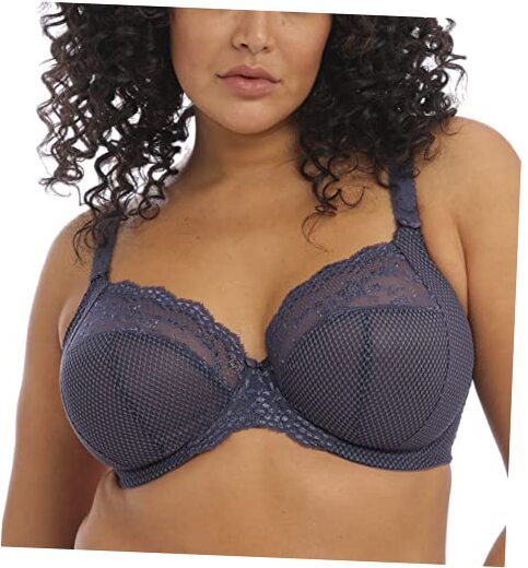 Women's Charley Stretch Lace Underwire Plunge Bra 44FF Storm