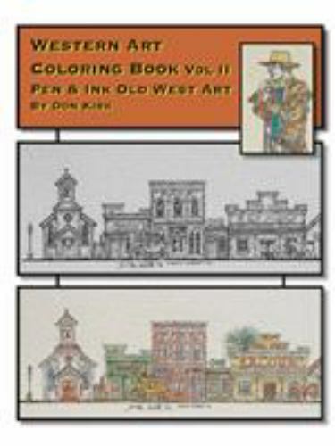 Western Art Coloring Book: Pen & Ink Old West Art (Vol II), Brand New, Free s...