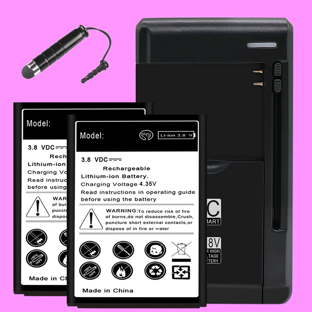 High Capacity 2x 2620mAh Battery Charger for Samsung Galaxy J1 Ace 4G LTE J110M-image