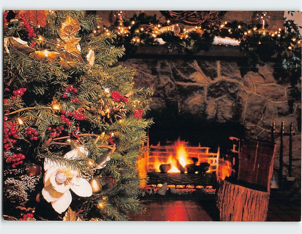 Postcard Fireplace Mountain View Inn Greensburg Pennsylvania USA