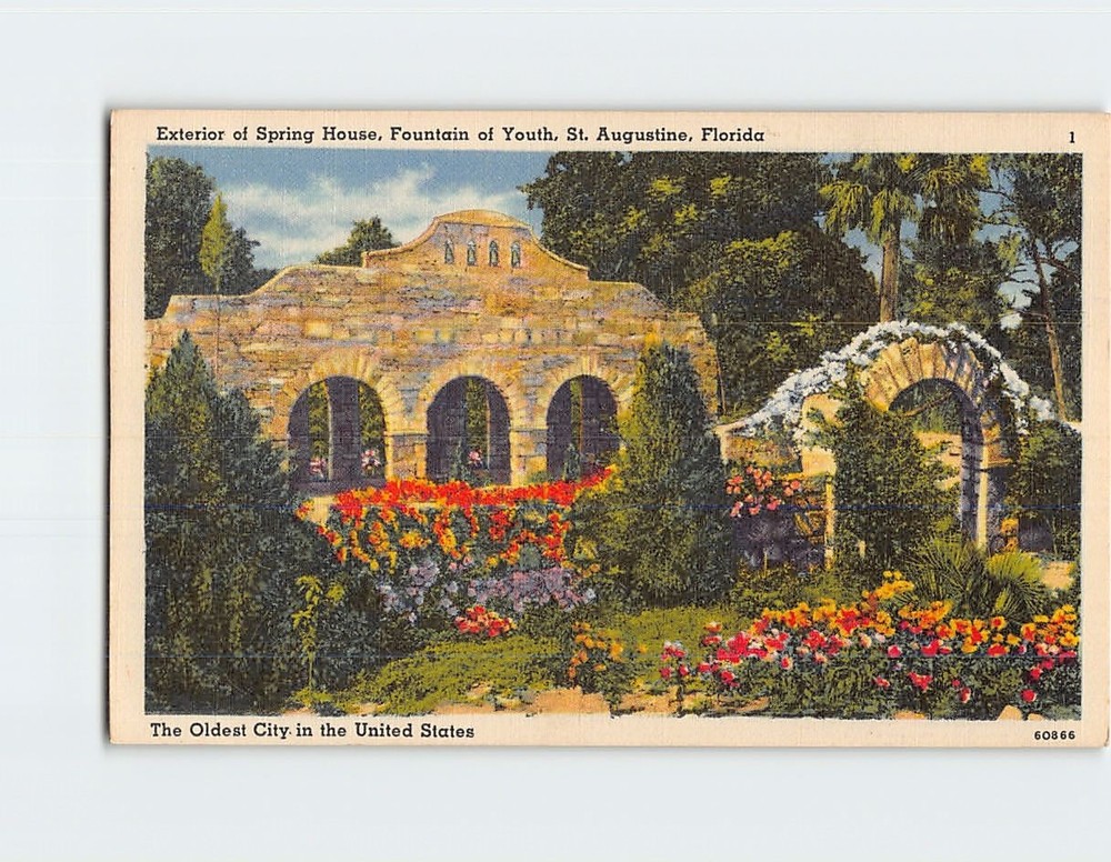 Postcard Exterior of Spring House Fountain of Youth St. Augustine Florida USA